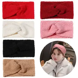 Fashion Hair Accessories Autumn Winter Cross Hairband Warmer Turbans Twisted Knot Headband Ladies Cashmere Turban