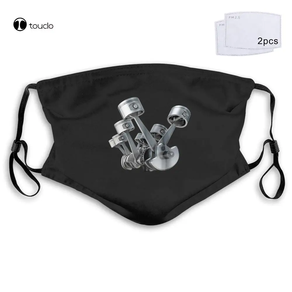 Motor Kolben Zylinder Auto Mechaniker Motor Teile Ingenieur Geschenk Gesicht Maske Filter Tasche Tuch Reusable Waschbar