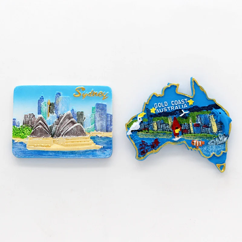 Australia kangaroo Sydney Opera House souvenir 3D fridge magnets magnetic refrigerator home decoration Australia Collection Gift