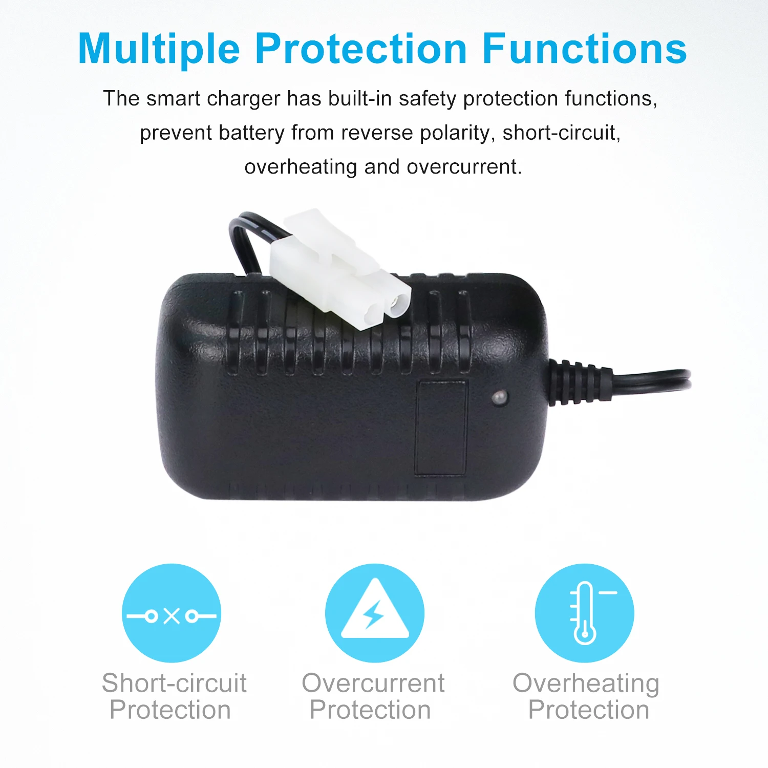 شاحن Melasta RC Airsoft لبطارية 2.4 فولت 4.8 فولت 3.6 فولت 6 فولت 7.2 فولت 8.4 فولت 9.6 فولت 10.8 فولت 12 فولت NIMH NICD 2-10 ثانية مع موصل Tamiya