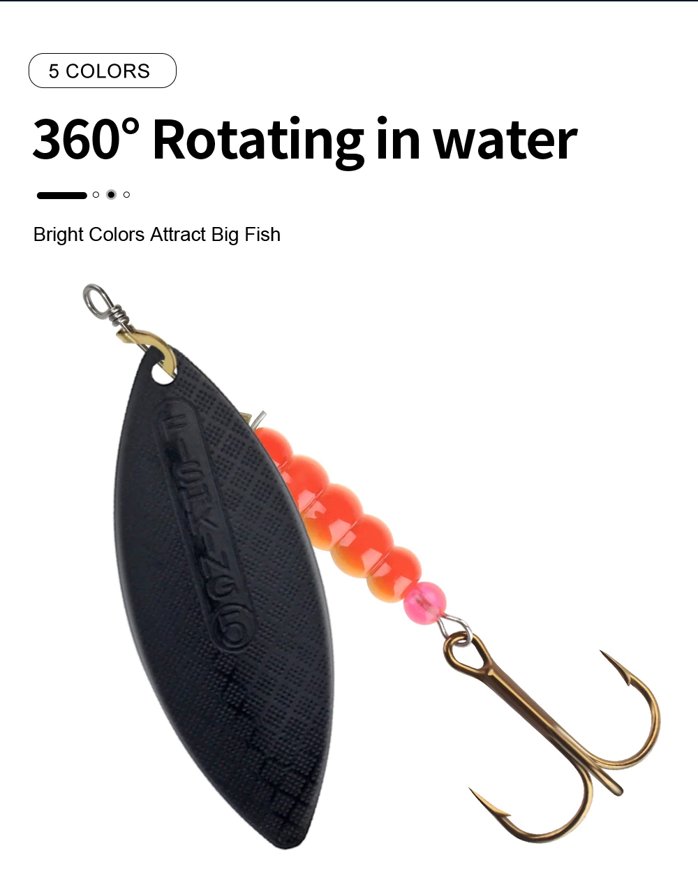 NGB Spinner-Köder 4,5g/7,0g/12,5g/17,4g/27,1g Löffelköder für Hecht Metall-Angelköder Bass-Hartköder mit Haken – Detail 9