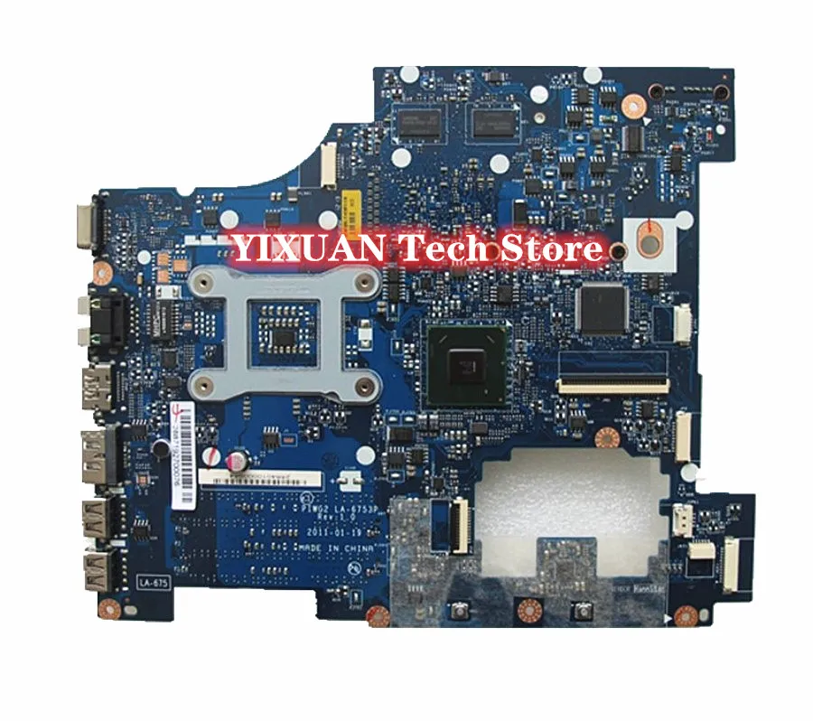 PIWG2 LA-6753P MAIN BOARD For Lenovo G570 Laptop Motherboard HM65 DDR3 Independent graphics card motherboard