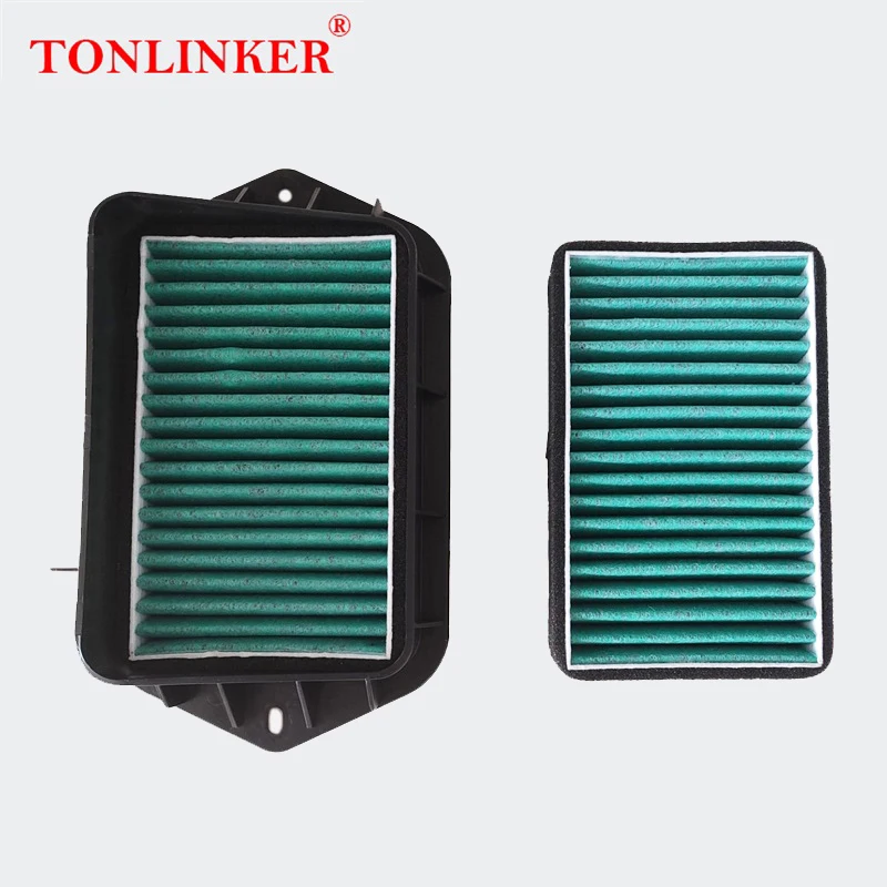 Tonlinker 2 furos filtro de ar para vw beetle a5 jetta6 nf sharan tiguan 5n para audi q3 8u alhambra filtro externo Anti-PM2.5 98%