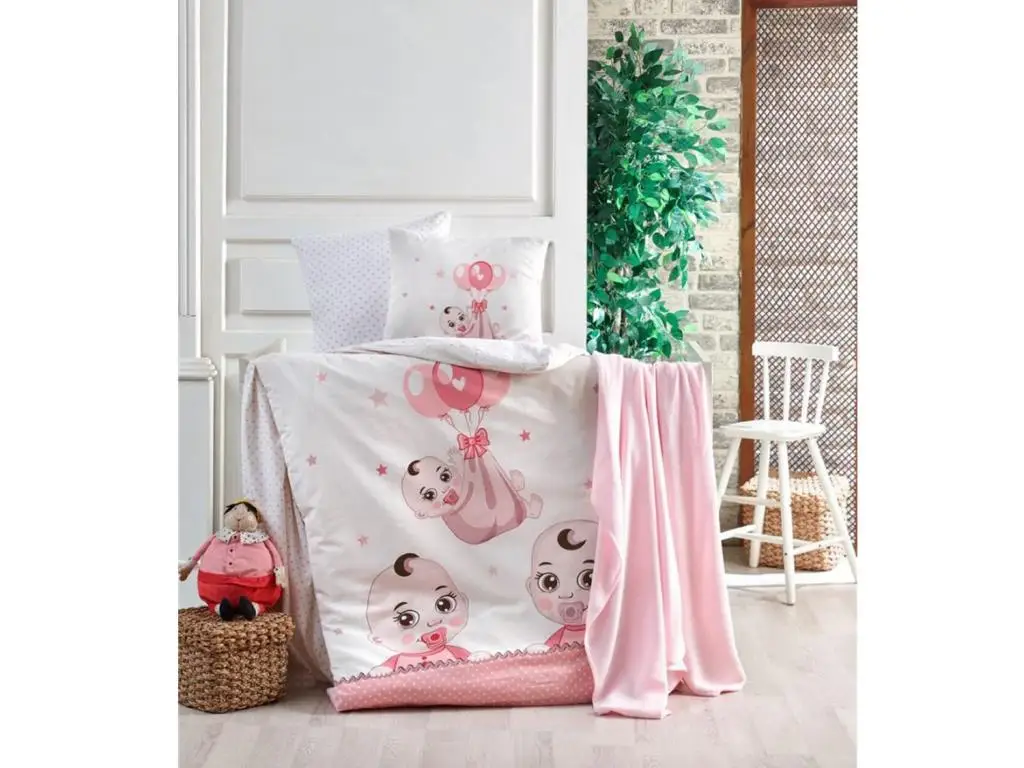 Conjunto de dormir de cristal para bebé, Rosa