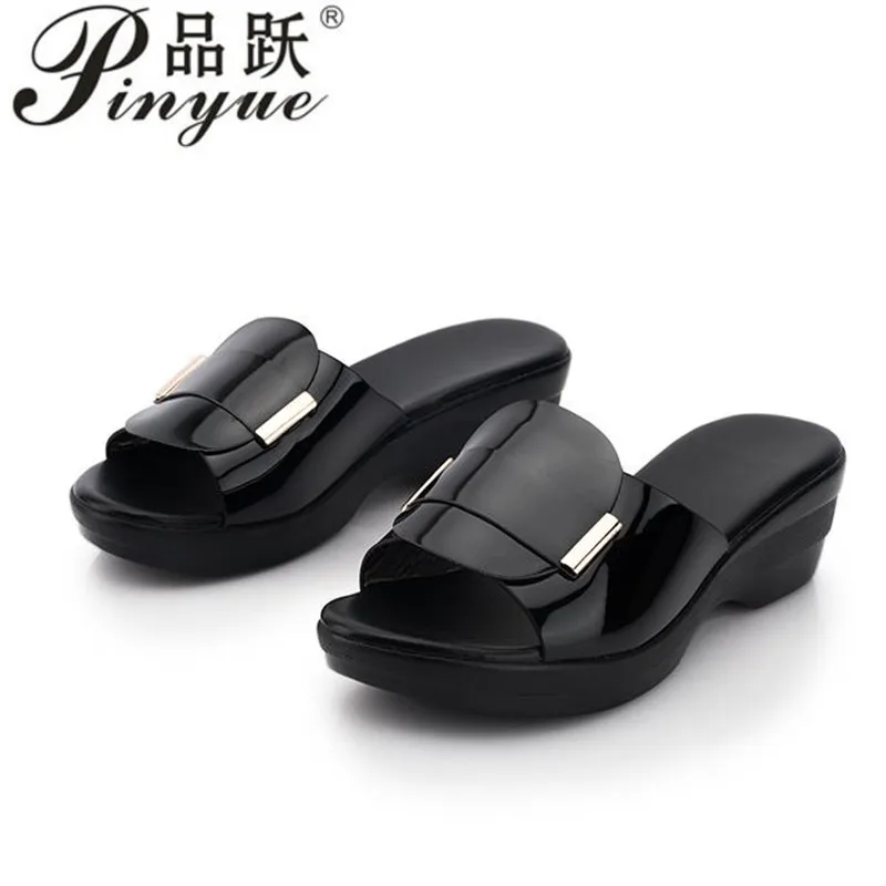 Women\'s Slippers Sandals  Summer 4.5cm High Heels Women Shoes Woman Slippers Summer Sandals Casual Shoes