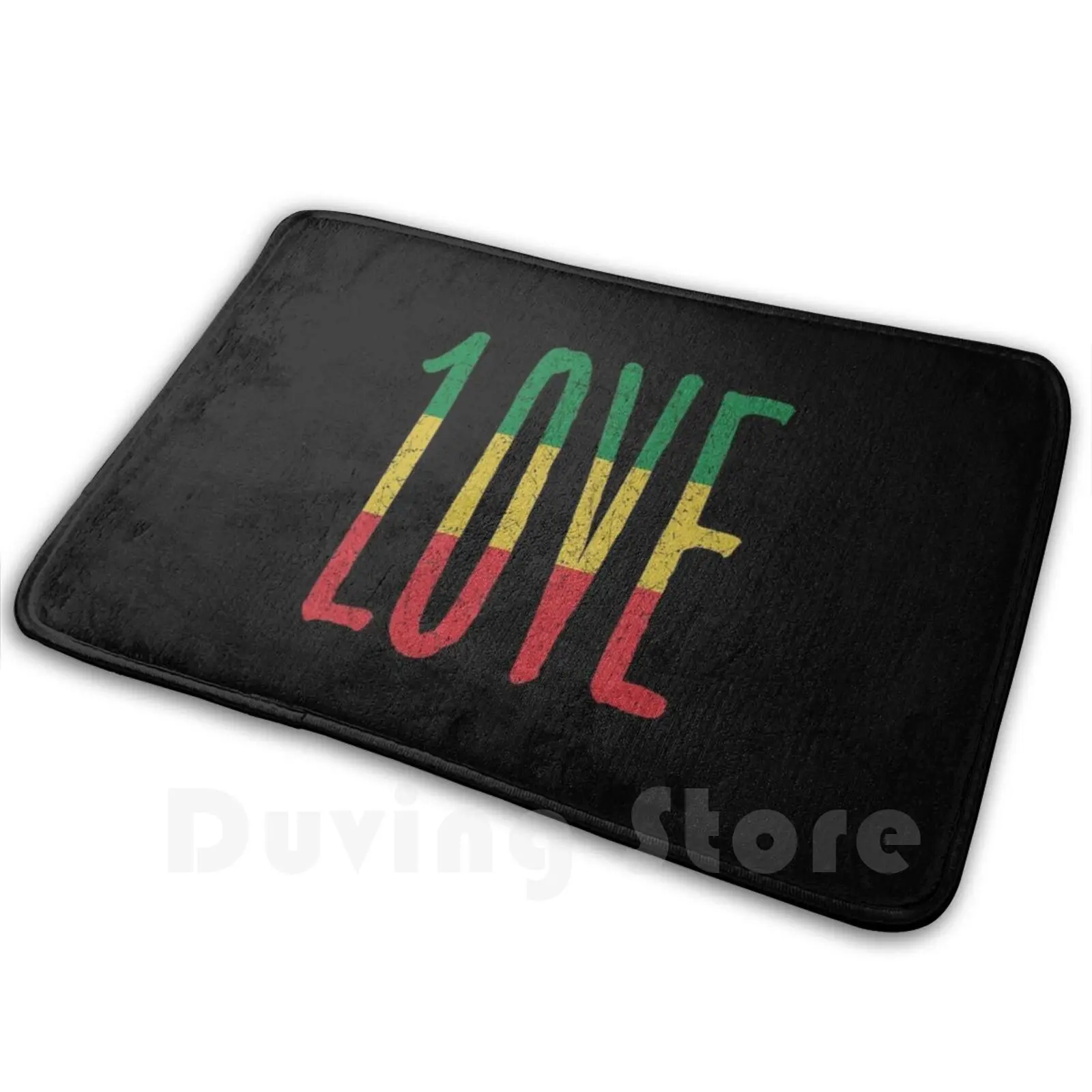 Rasta Reggae Music One Love Peace Carpet Mat Rug Cushion Soft Rasta Reggae Carpet Facial Jamaica Rastafari