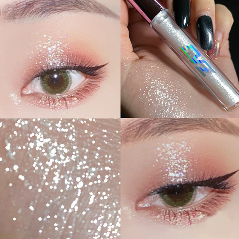 Sombra de ojos de brillo líquido de alta calidad, sombra de ojos de larga duración, brillante, herramienta de maquillaje para fiesta, Festival