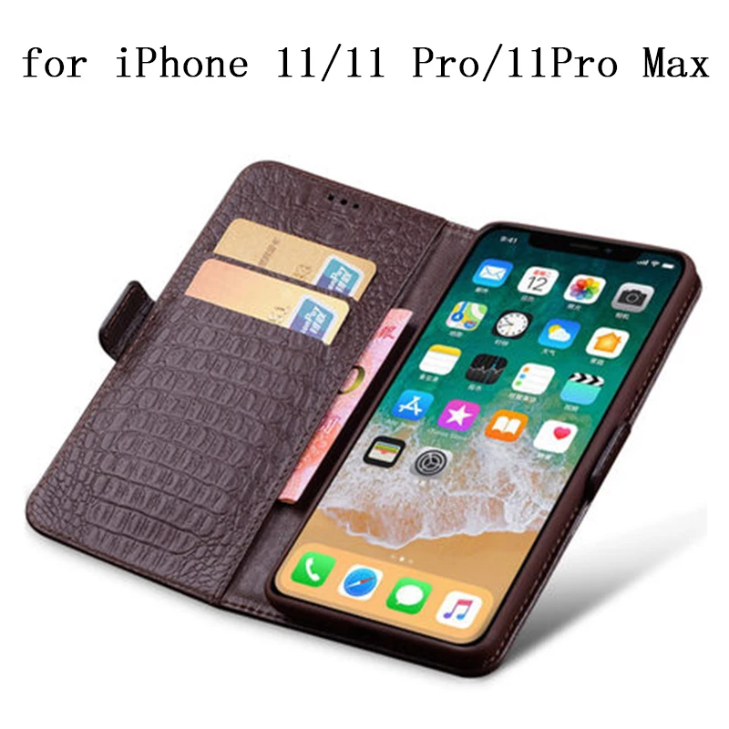 New Flip Wallet Phone Skin Bag for iPhone 16 Case Genuine Leather Cover for iPhone 16 Pro Max Coque iphone16pro funda skins