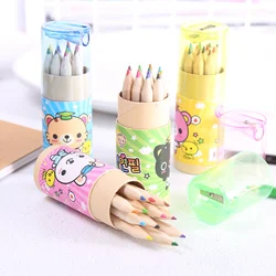 12 Pcs/lot 12 Colors Colored Pencils New Cute Wooden Writing Painting Pencils For Kids Gift School Supplies stationery