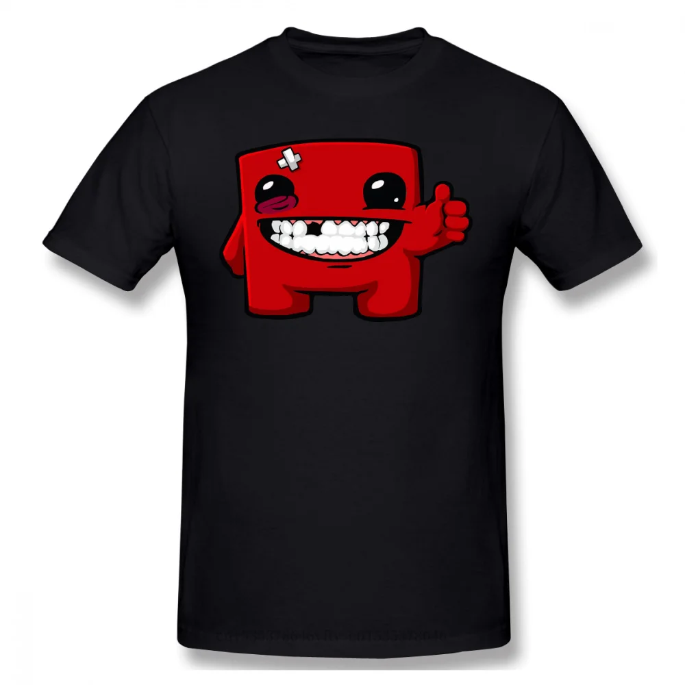 Men Super Meat Boy Bandage Girl Game T-Shirts Funny Tops Cool Pure Cotton Tees Harajuku TShirt