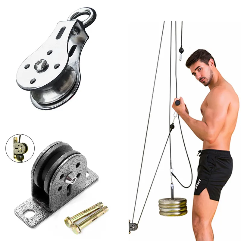 Fitness Stainless Steel Pulley 300KG Bearing Home DIY Lifting Workout Equipment Gym Mute Cable Silent Wheel Machine Accessories