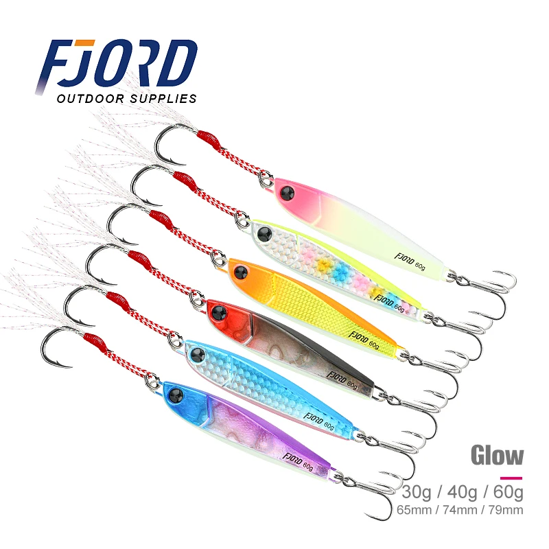 

FJORD Metal Shore Fast Sinking Jig Spoon Fishing Lure 30G 60G Artificial Bait Super Hard Bass Fishing Tackle