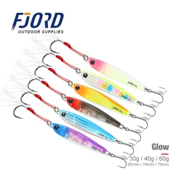 FJORD Metal Shore Fast Sinking Jig Spoon Fishing Lure 30G 60G Artificial Bait Super Hard Bass Fishing Tackle