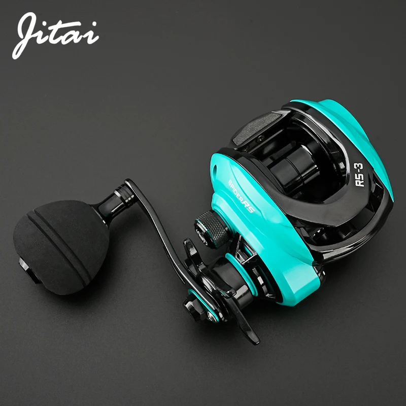 JITAI Baitcasting Reel 19 LB Max Drag 10+1BBs 7.3:1 High Speed with 2 Style Handle Fishing Reel Seafishing Big EVA Knob Wheels