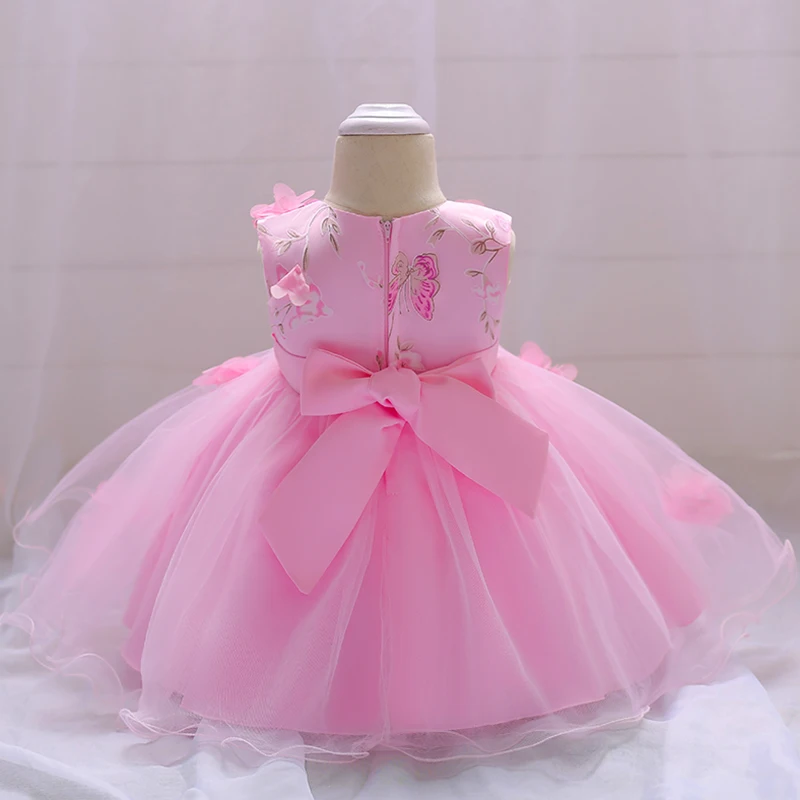 Toddler Newborn 1 Years Birthday Dress For Baby Girls Party Wedding Flower Printed Evening Girl Princess Dress Christening Gown