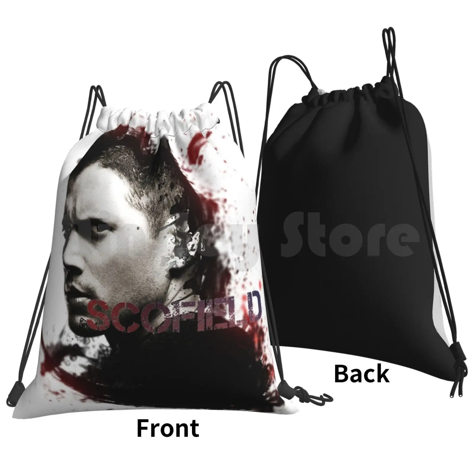 Scofield Backpack Drawstring Bag Riding Climbing Gym Bag Scofield Music Film Sports Number Prison Break Fox River Michael