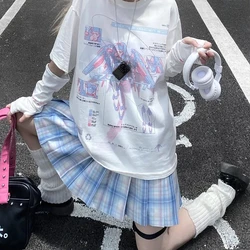 E Girl Anime Tshirt Clothes Fashion Graphic Top Harajuku Kawaii  Summer Tops for Women 2021 Cartoon