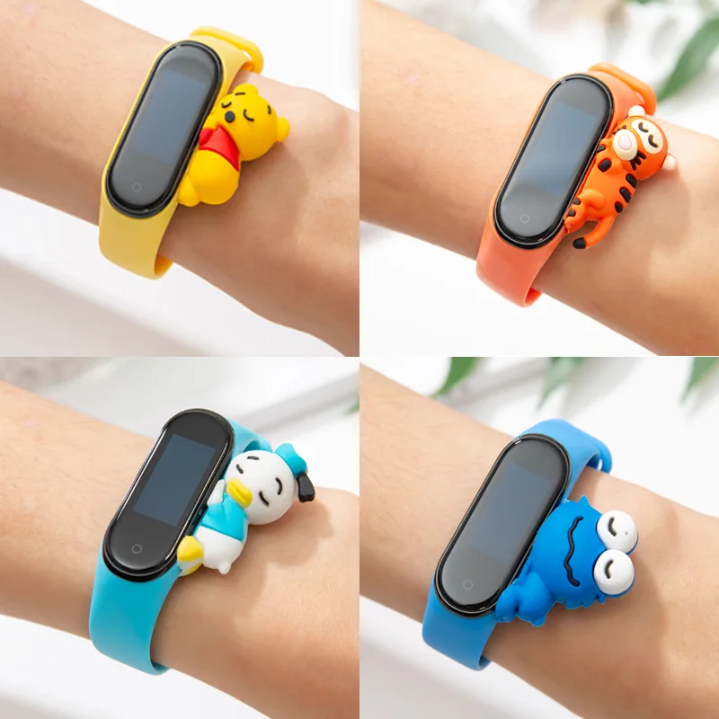 Cartoon Suitable for Xiaomi Mi Band M3 M4 Smart Watch Wristband cute Disney Mickey Minnie Stitch Doll strap mi replacement strap