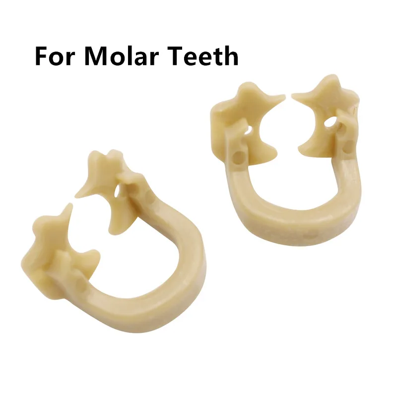 2Pcs Dental Rubber Dam Clamps Rubber Barrier Clip Resin Material For Dental Lab Instrument Dentistry Product