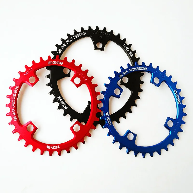 

FOURIERS 96 pcd MTB Chainring Round Narrow Wide Tooth Chain Ring Compatible With 32-48T For 8-10 Speed