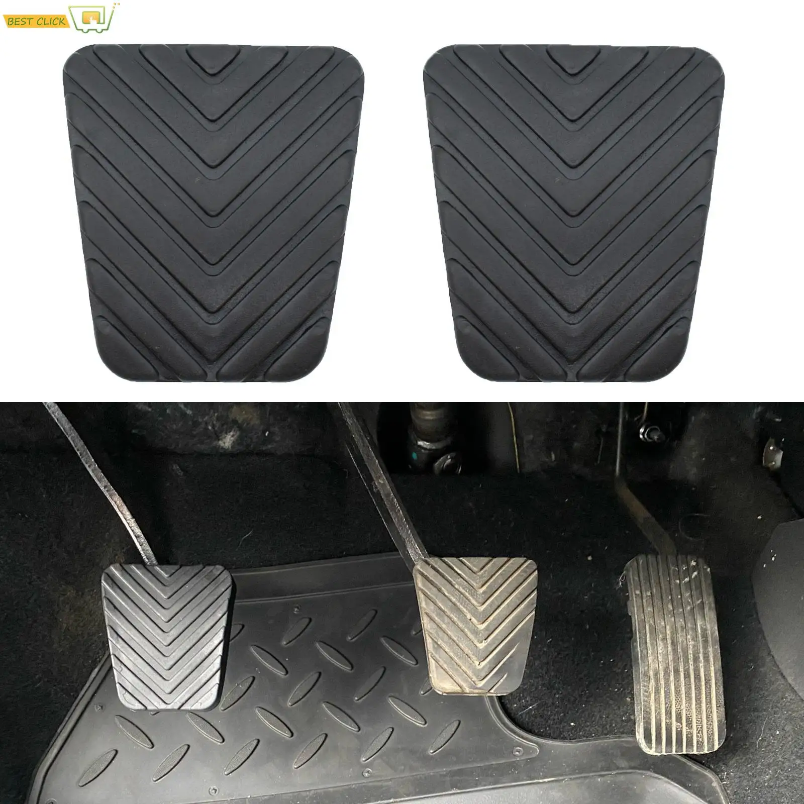 2Pcs/Set Car-styling Brake Clutch Pedal Pad Rubber Cover For Hyundai Accent Tucson Tiburon Sanata Veloster 3282536000 Pedal Pads