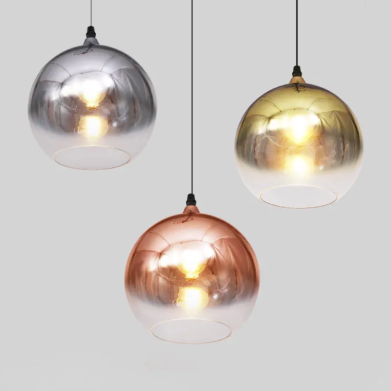 

Modern Glass Pendant Light Living Room Bedroom Bedside Home Decor Kitchen Hanging Lamps Nordic Iron Dining Room Light Fixtures