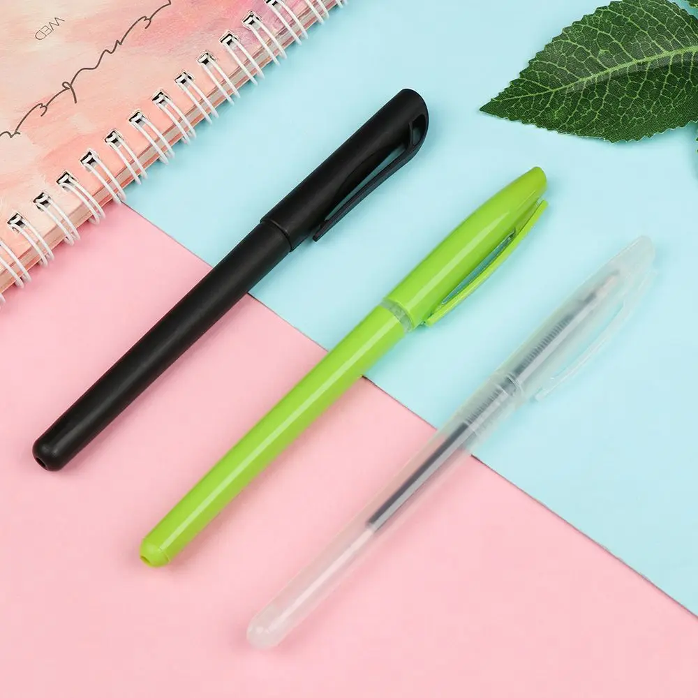 1Set Automatic Fade Pen Magic Pen Kit Invisible Ink Disappearing Refill Groove Copybook Blue Gel Pens Stationery