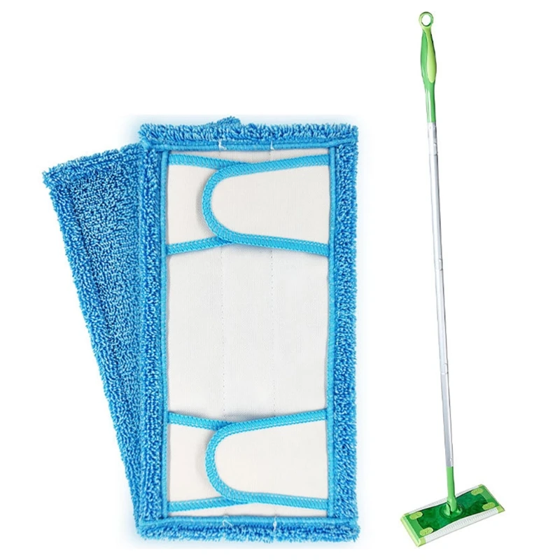 Microfiber Hardwood Floor Mop Pad Wet and Dry Flip Mop Washable Reusable for Swiffer Sweeper Mop Cloths/Pads Cleaning Tools