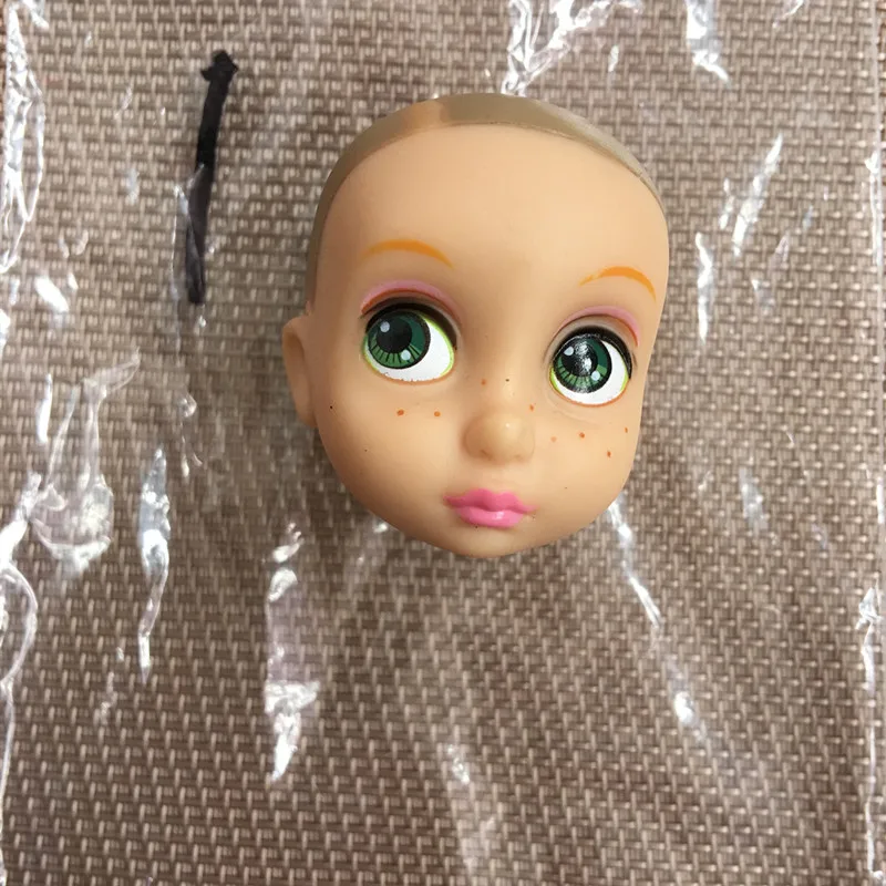 Lovely Princess Bald Head DIY Planting Long Soft Hair Doll Head Belle Snow white Baby Girl Favorite Princess Doll Part