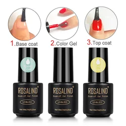 ROSALIND Matt Top Coat For Nails Gel Polish hybrid Varnishe Semi Permanent Coat Base and Top for Gel Polish UV For Manicure 7ML