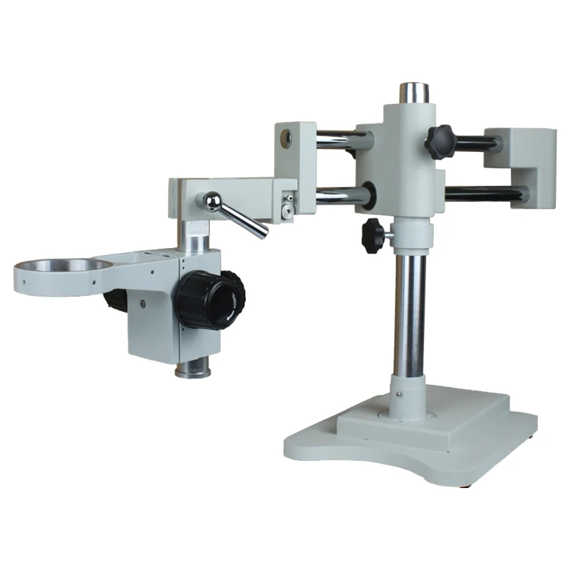 Soporte de Microscopio estéreo Trinocular Universal de doble brazo, accesorios de Microscopio, soporte de brazo, Zoom Industrial de laboratorio, 76mm