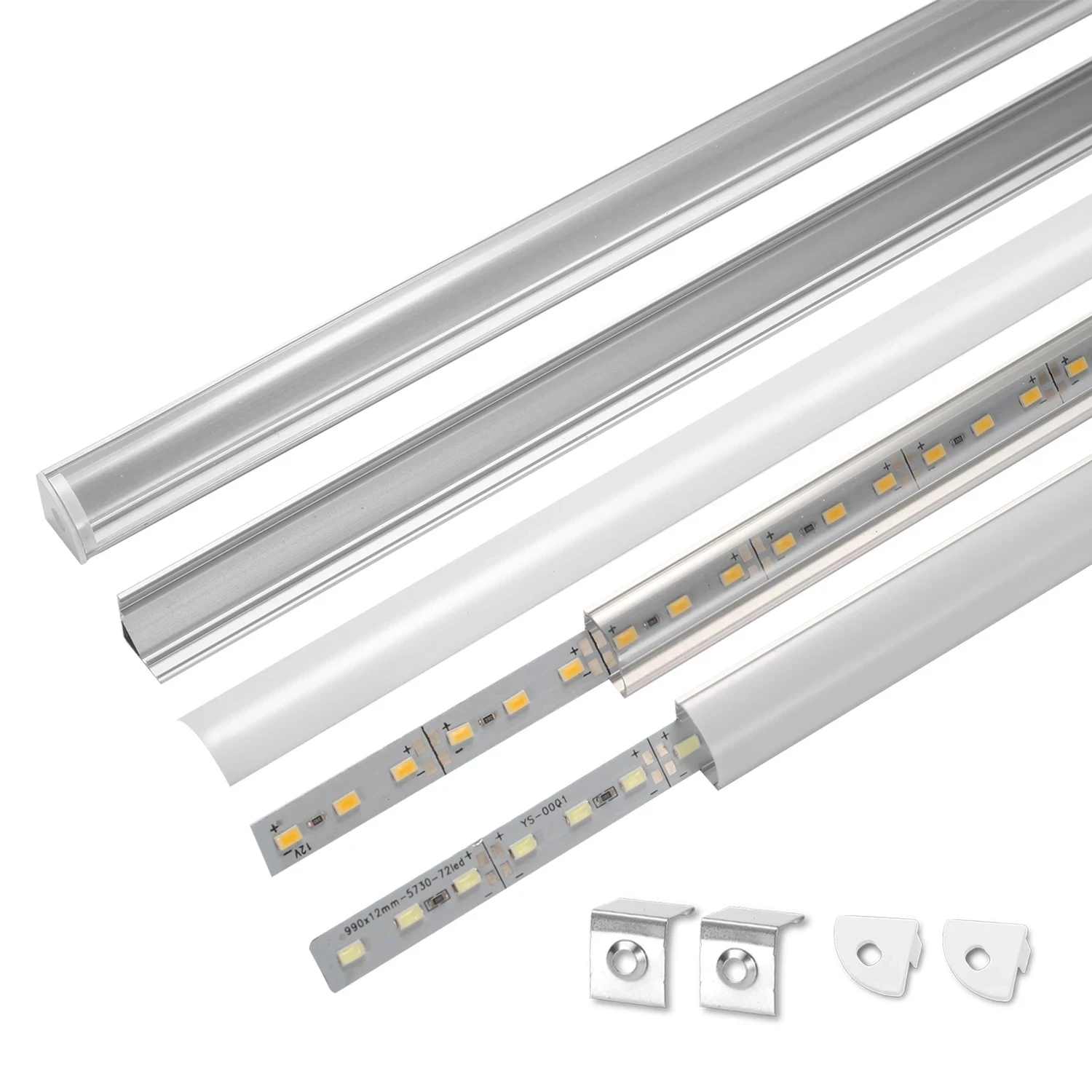 LED aluminum channel 0.5m, for 3528 5630 5050 LED strip U/V shape LED aluminum channel milk white cover/transparent cover