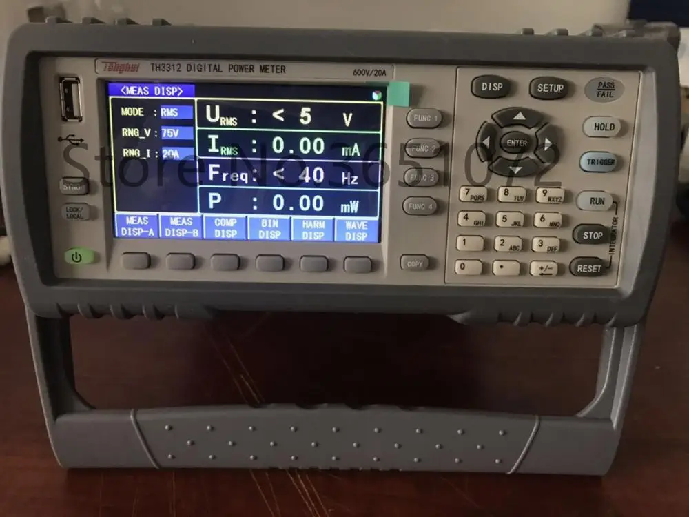 TH3312 パワーメータac/dc 5-600v 10mA-20A、 0.01 ワット-12kW電源テスト、oscillogram、高調波解析と高調波ヒストグラム