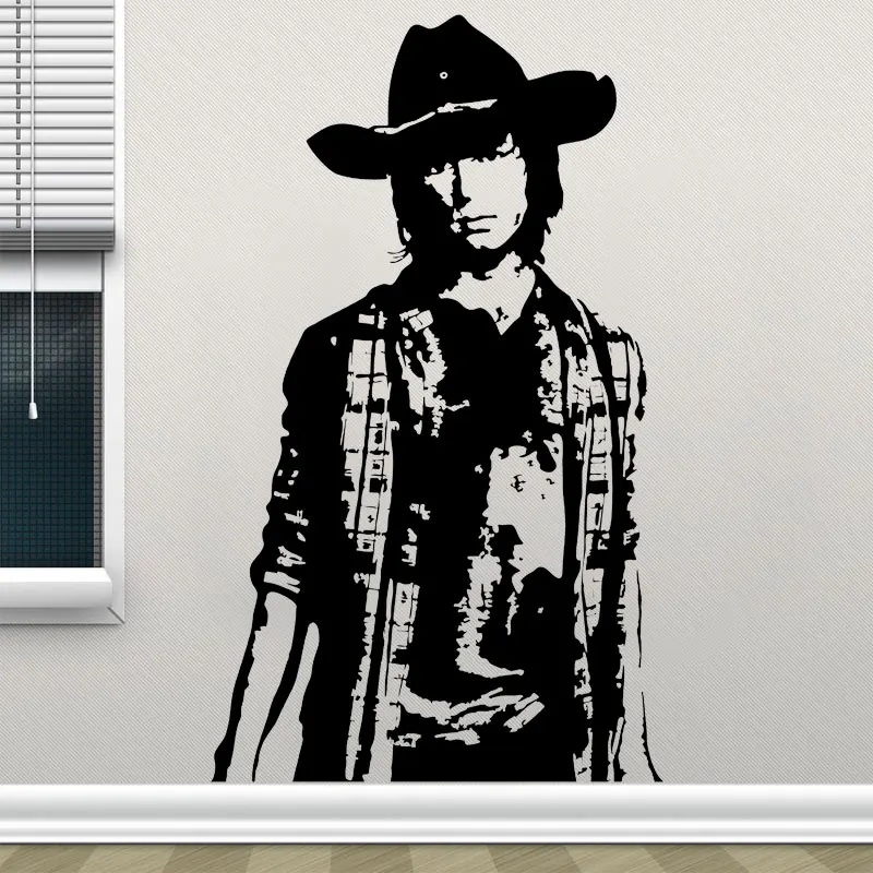 The Walking Dead Carl Grimes Vinyl Wall Stickers Art Home Decor Living Room Boys Bedroom Decals Removable Mural TV Poster 4080