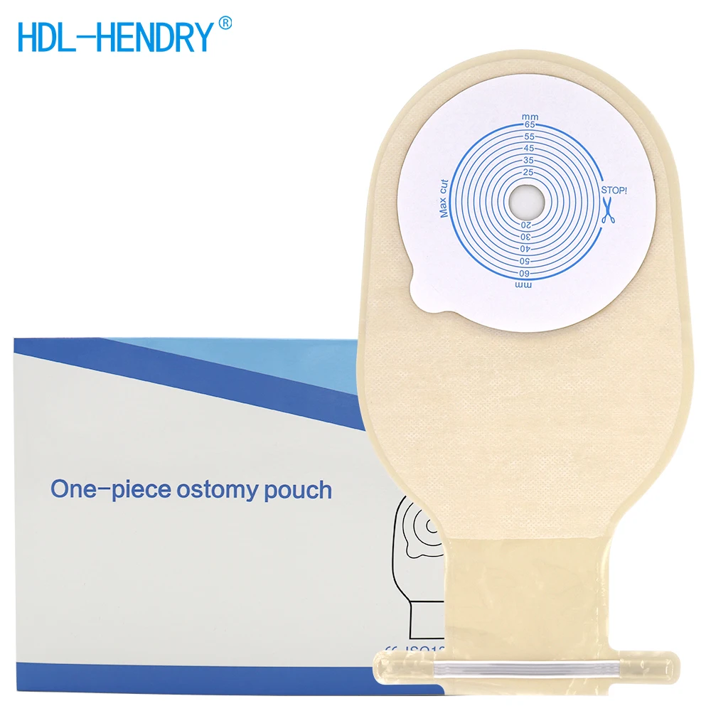 20 Pcs Colostomy Bag Max Cut 15-65mm Ostomy Pouch for Stoma One-piece Ileostomy Bags Health Care Drainable Colostomy Bags