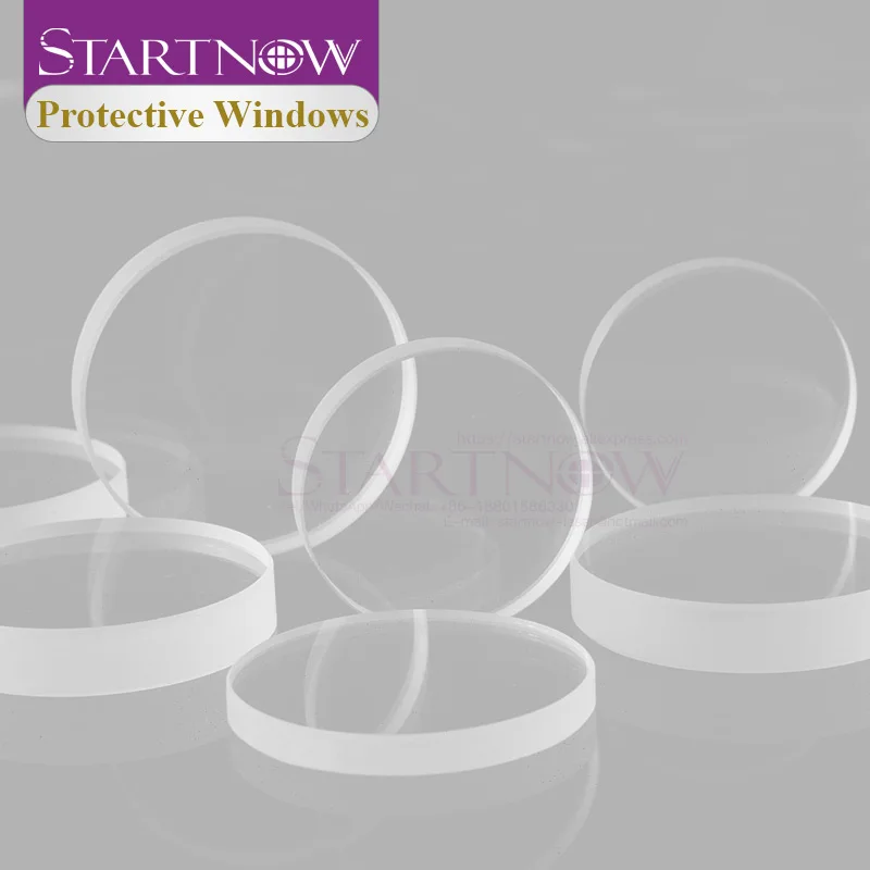Startnow 30x5mm Lens Fiber Laser Protection Windows Quartz HANS 34x5mm 1064nm Precitec Lasermech Laser Cutting Head Accessories