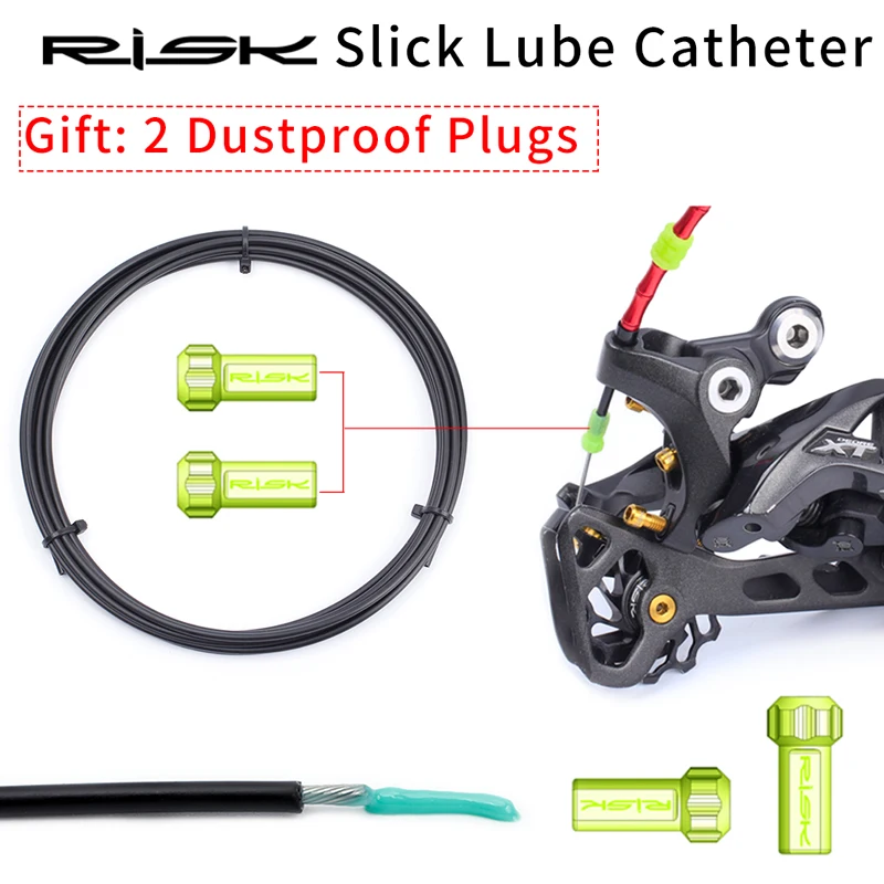 RISK 3M Bicycle Slick Lube Liner Catheter Kits MTB Road Bike Shift Cable Catheter Oil Tube Pipe Housing Brake Inner Cable Line