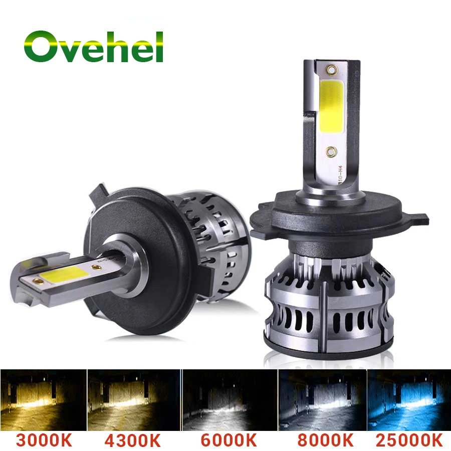 OVEHEL H4 LED 14000LM H7 H11 LED HB4 H1 H3 9005 HB3 C6 Car LED Headlight Bulb  Car Light 6000K 4300K 8000K Led Fog Light