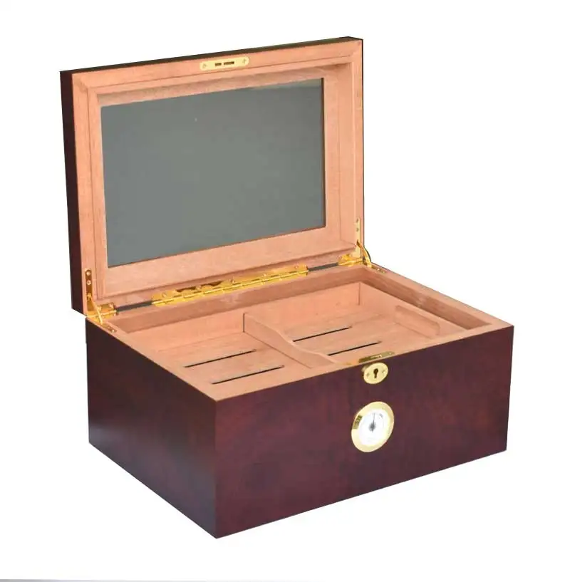 Cedar Wood Cigar Travel Humidor Box Portable Cigar Case Humidifier Hygrometer Cigar Humidor Sigaren Box For Cigars