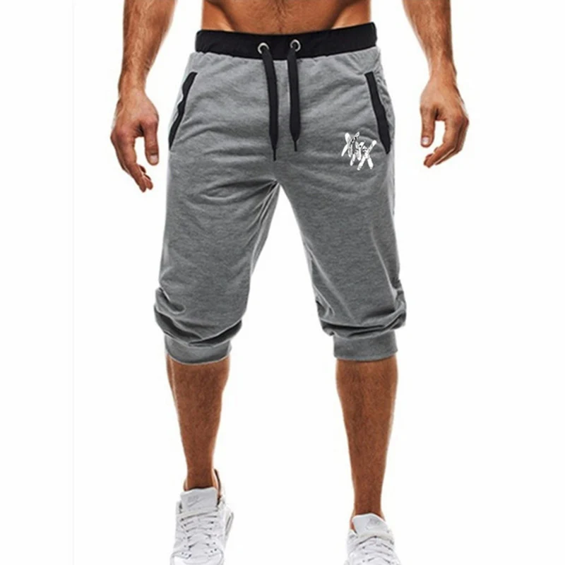 Fashion Summer Men Casual Sweatpants Shorts 3/4 Trousers Short Fitness Clothing Bodybuilding Men Shorts Summer Men Clothing New