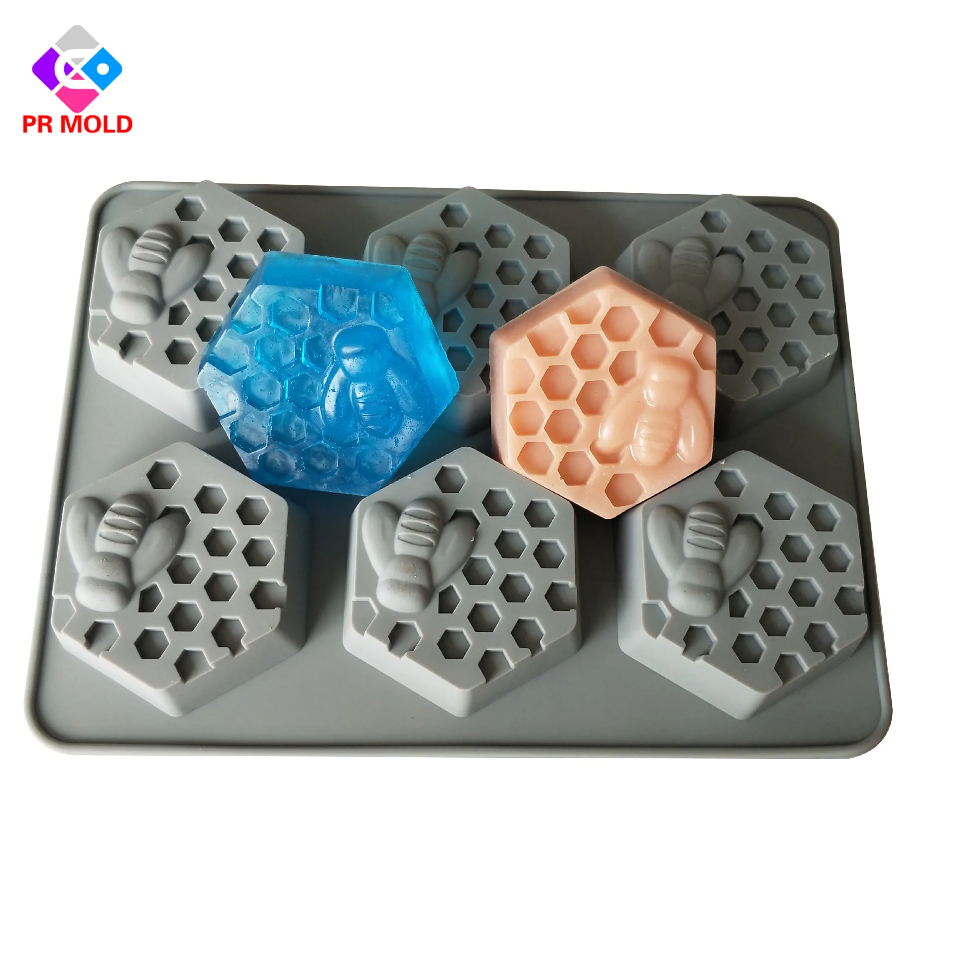 

6 Cavities Honey Bee Hexagon Shape Soap Bar Silicone Mold Resin Mould DIY Aromatherarpy Household Decoration Craft Molds Tools