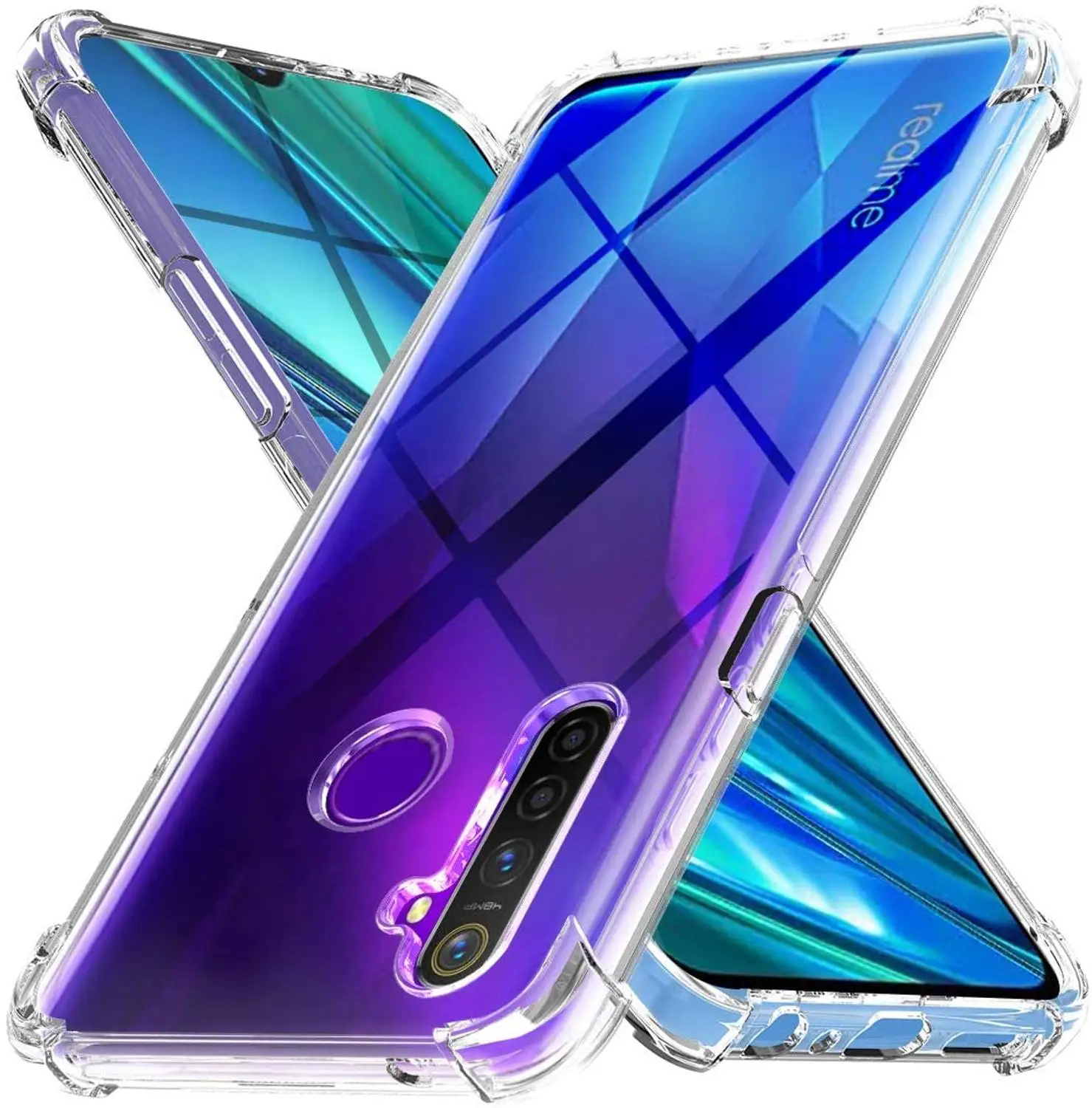 Raised Corners Crystal Soft Case For Realme 5 Pro 5s 3 Pro 3i 2 Pro Silicone Back Cover For Realme X2 Pro XT C1 C2 Q Clear CaseS