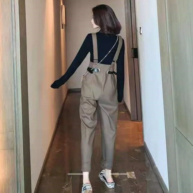 Jumpsuits Women High Quality All-match Simple Solid Full Length Mujer Fashion New Overalls for Lady Straight Casual Korean Style