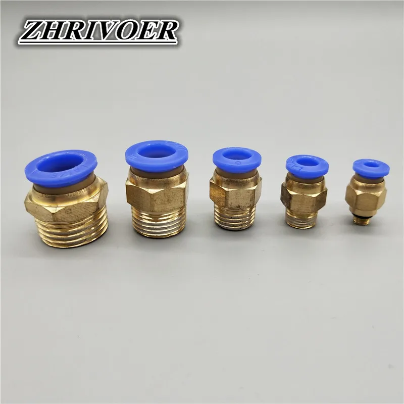 Máy Tính Không Khí Nén 4 6 8 10 12Mm Vòi Ống 1/4 "BSP Dây Chuyền 1/2" 1/8 "3/8" dép Tông Nam Không Khí Đầu Nối Ống Khớp Nối Nhanh Bằng Đồng Lắp