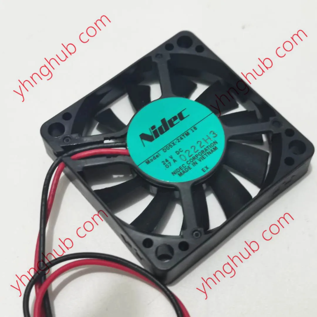 

Nidec D05X-24TM 18 DC 24V 0.07A 50x50x10mm 2-Wire Server Cooling Fan