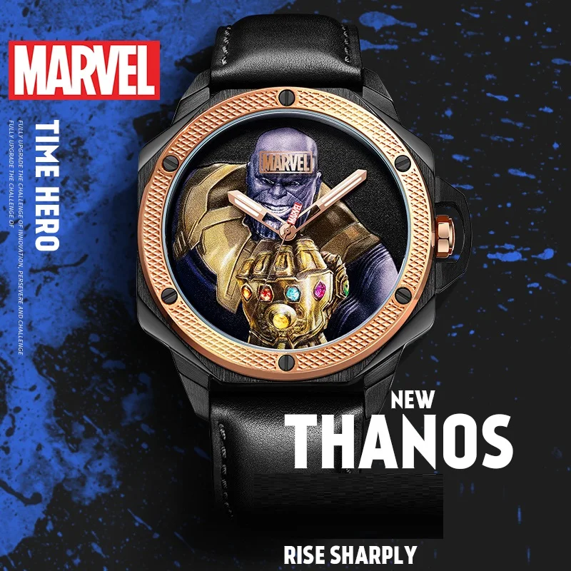 Marvel Avengers Thanos For Mens Watch Japan Quartz Wristwatch Coated Glass Waterproof Luminous Male Steel New Relogio Masculino