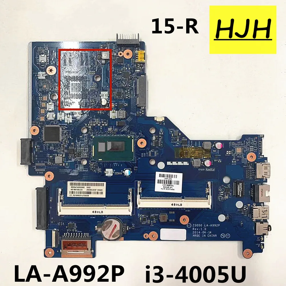 For HP Pavilion 15-R Notebook Motherboard LA-A992P i3-4005u CPU， Integrated Graphics Card   Full Test