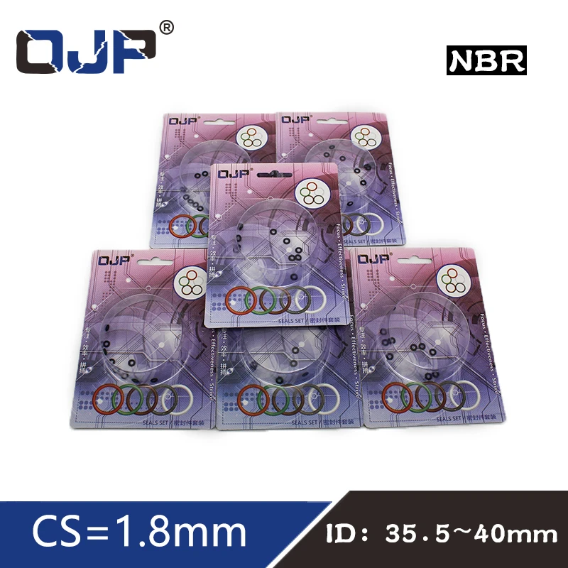 O-ring Waterproof NBR seal O ring Boxed nitrile rubber  Gask thickness CS 1.8mm ID35.5/36.5/37.5/38.5/40mm