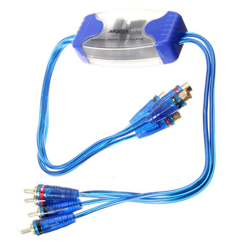 Filtre de bruit Audio Rca à 4 canaux, suppresseur de bruit, boucle de terre, isolant stéréo pour voiture 50W