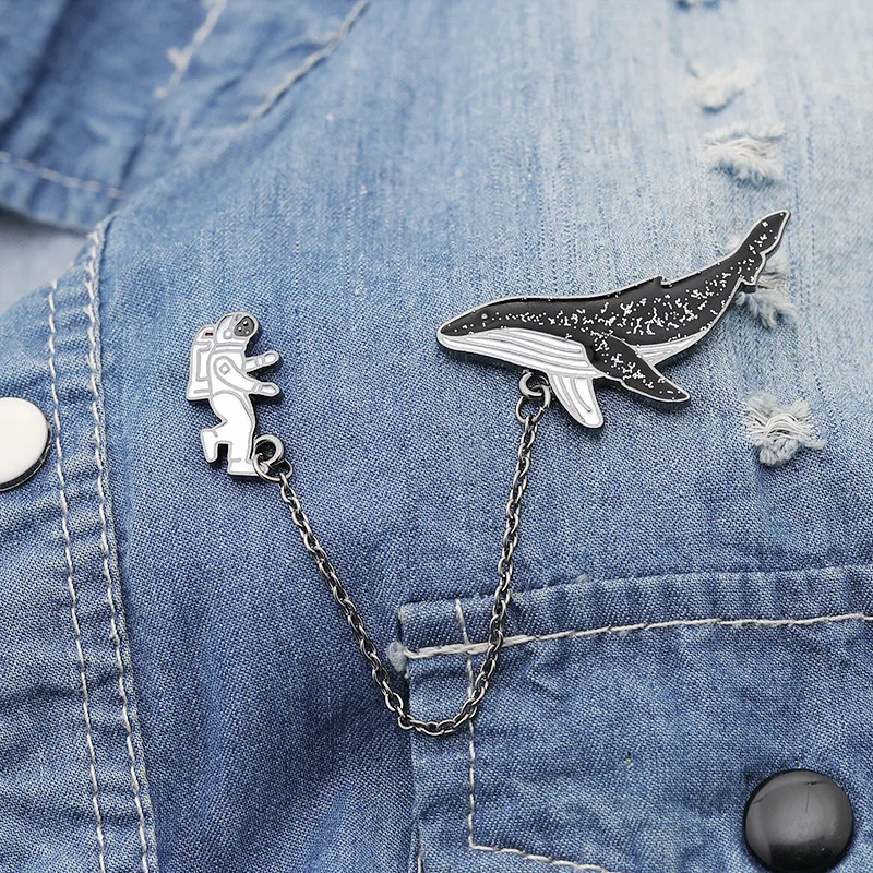 Broche en Denim pour femmes, B - Embroidery Whale avis et prix